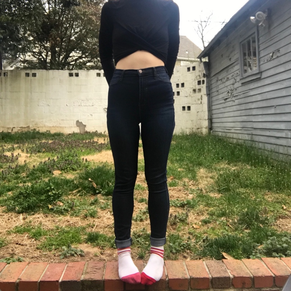 Dark blue skinny jeans